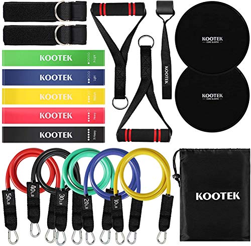 Kootek 18 Pack Resistance Bands Set Workout Bands