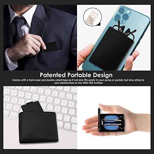 Skyoak Unbreakable Evolved Folding Reading Glasses For Women Men Blue Light Blocking Anti Uv Eyestrain Foldable Portable Compact Readers With Flat Hard Case Pocket Computer Glasses 2.0 Black #TOP5