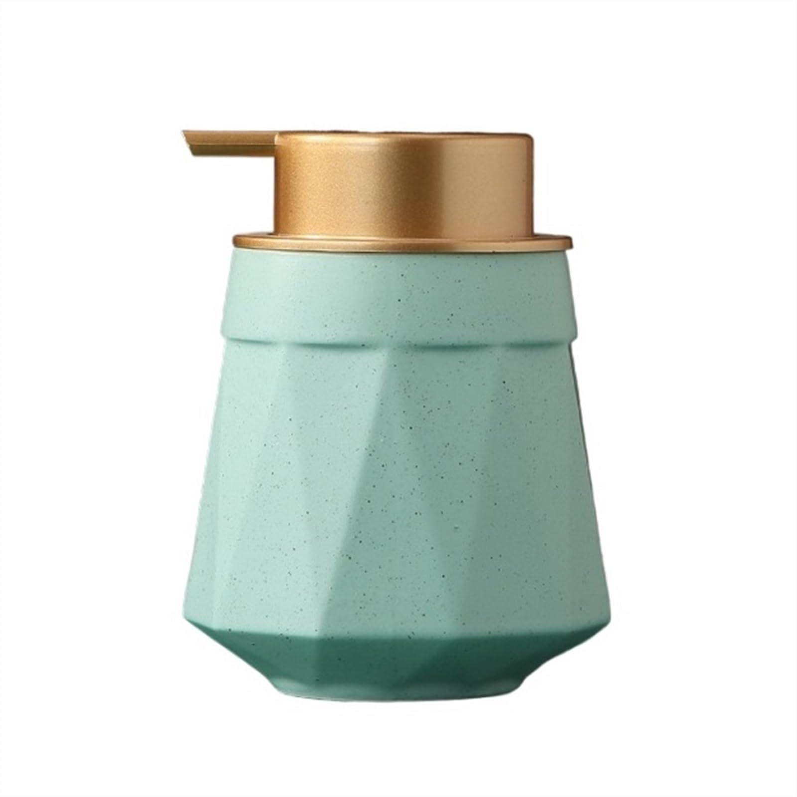 Cyairong-22 Green Soap Dispenser 13.5Oz Ceramic Soap Dispenser With Golden Easy-To-Press Pump Hand Lotion Liquid For Shampoo Bathroom Kitchen(Green)