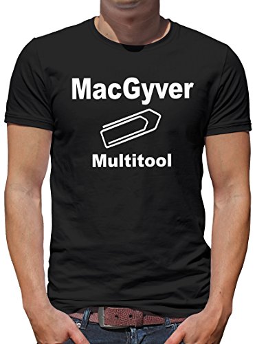 TShirt-People MacGyvers Multitool T-Shirt Herren XL Schwarz