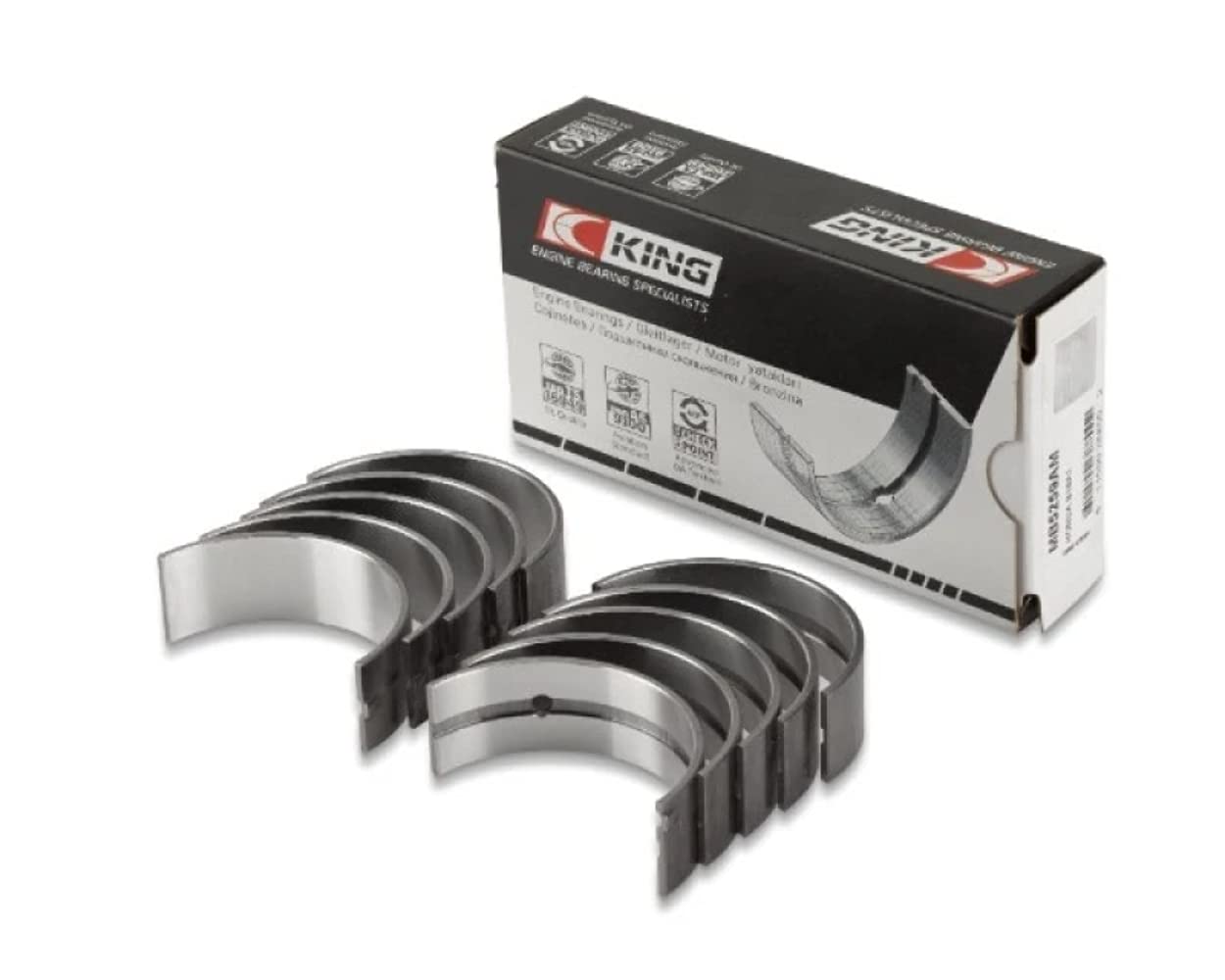 King Audi/Volkswagen ADZ/AWT/APK 1.6/1.8/2.0L Crankshaft Main Bearing Set (Set of 5) (Size +0.5)