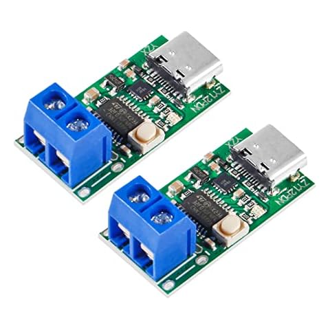 ALAMSCN 2 Stück Typ-C USB-C PD 2.0 3.0 zu DC Decoy Fast Charge Trigger Poll Detector ZY12PDN mit Schraubklemme für Notebook Powered Change Cover