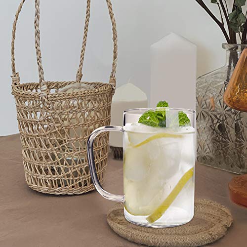 Schliersee Glass Coffee Mugs Set of 6, Small Thin Cups for Tea Juice Beer Water Hot or Cold Beverages 10 Ounce (300 ml) - Thumbnail 4