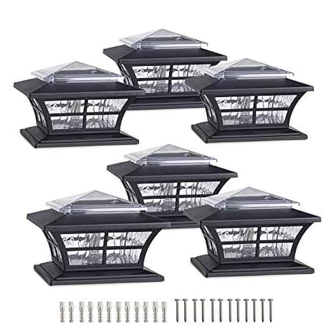 Solar Post Cap Lights 4X4 6 Pack