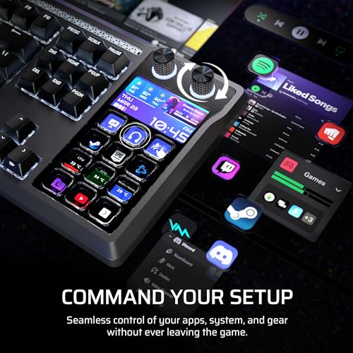 Image of Corsair Galleon 100 SD RGB Mechanical Wired Gaming Keyboard - QWERTY US, Stream Deck-Integrated, Pre-Lubed MLX Pulse Thocky Hotswappable PBT Double-Shot Switches, FlashTap SOCD, 8,000Hz - Black