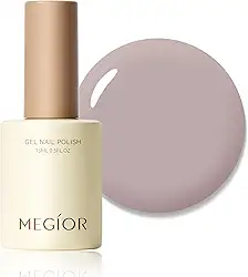 MEGIOR Esmalte de gel bege Stone 15 ml de absorção de luz UV de longa duração, fácil de aplicar, kit de esmalte em gel para mulheres, meninas, manicure, faça você mesmo, salão de beleza, presente para