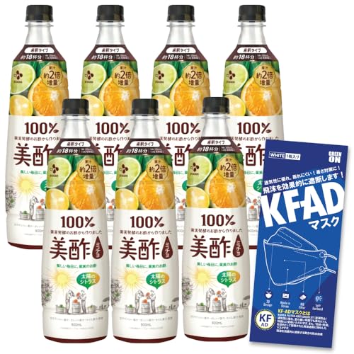美酢 ミチョ 太陽のシトラス 900ml 7本 + KFADマスク1枚 セット