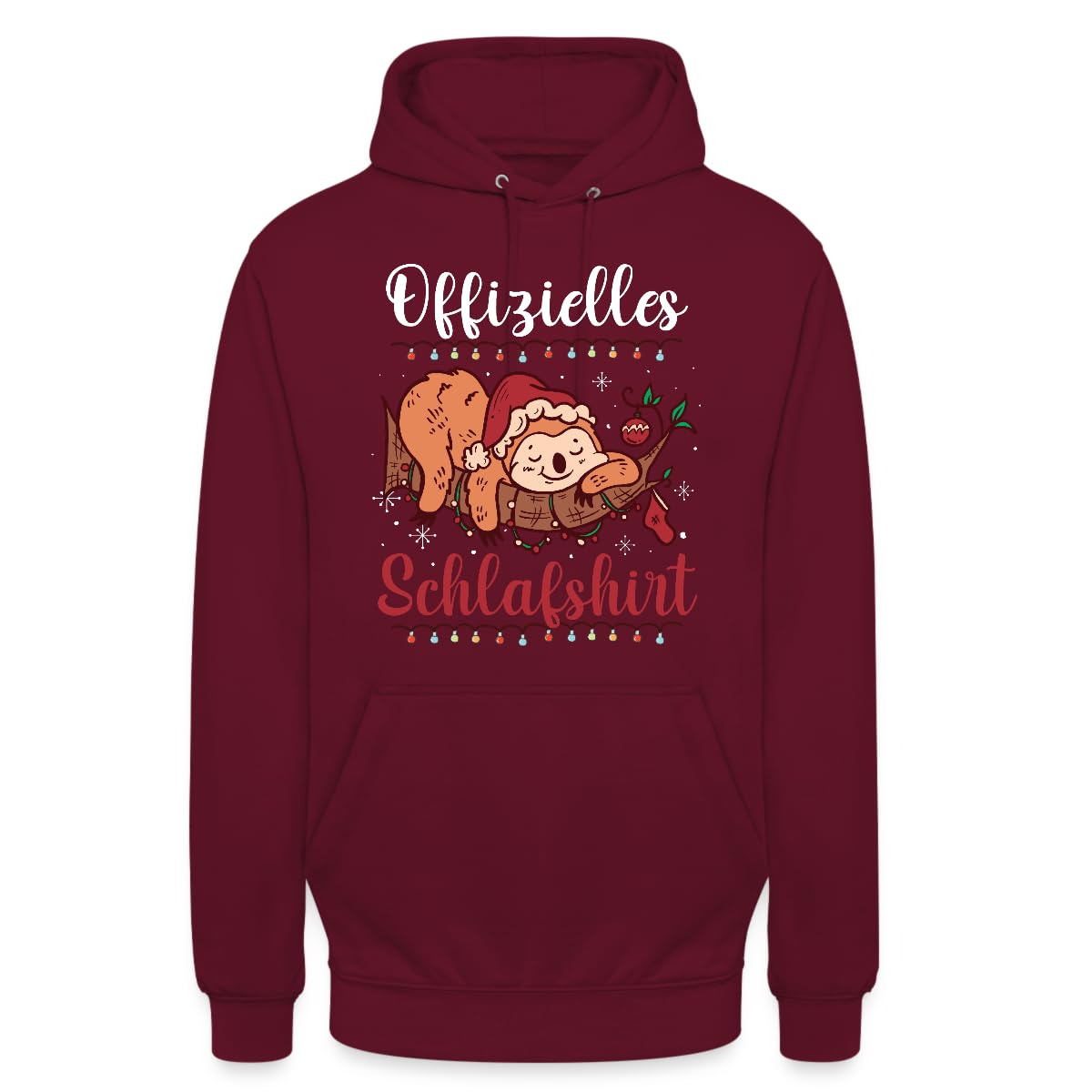 Maglietta da notte ufficiale bradipo – Natale set natalizio