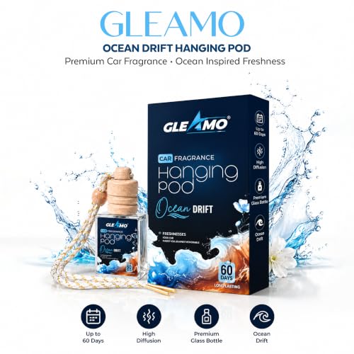 Image of Ocean Drift Car Perfume Air Freshener (Pack of 2) | Long Lasting Ocean Fragrance for Car | Premium Dashboard & AC Vent Car Freshener | Helps Eliminate Odour | Auto Air Freshener for Cars | 20ml