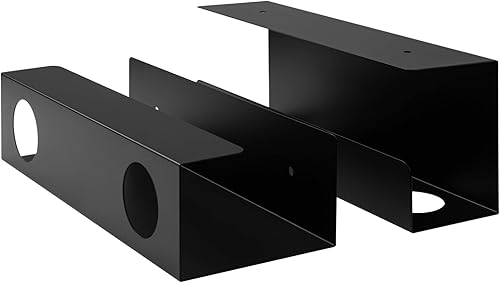 Bandejas de organización de cables debajo del escritorio, dos bandejas de 12 pulgadas en el juego, almacenamiento perfecto para cables, barras de