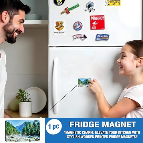 Image of Elegant Fridge Magnet with Themes |Rectangular Size Refrigerator Magnet with Magnetic Rubber Back | Pack of 1, 8.6cm X 5.4cm (Himachal Pradesh)