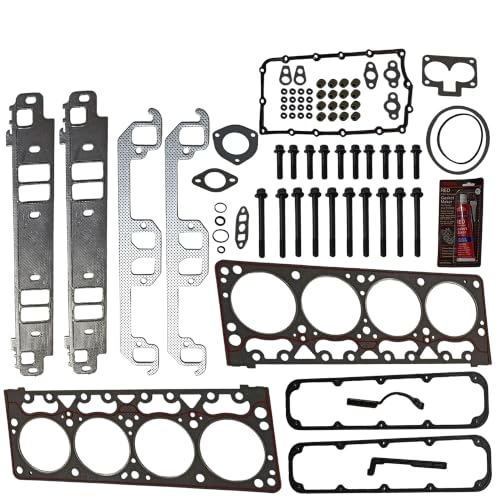 Image of Partsflow Head Gasket Bolts Set HS9898PT-2, ES71038-1 | Compatible With Dodge Dakota RAM Jeep Grand Cherokee 1998-2003 5.9L; Graphite; Head Gasket set ; Head gasket kit