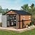 Florise 10x12 Ft Outdoor Storage Shed, Extra Large Metal Shed with Frame Floor, Lockable Doors, 2 Windows, Outside Steel Tiny House Ideal for Garden, Backyard, Patio Utility, Tool Storage