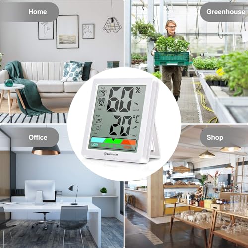 Geevon-Digital-Hygrometer-Indoor-Thermometer-Temperature-and-Humidity-Monitor-with-Accurate-Sensor-Small-Battery-Powered-Humidity-Meter-for-Home-Garage-Greenhouse-Baby-Room-White
