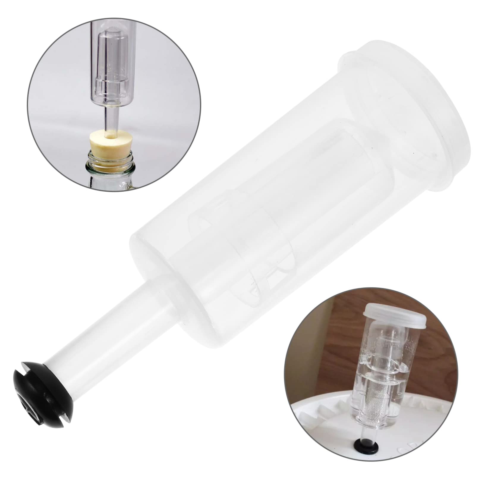 FUNOMOCYA Three-piece One-way Valve Silicone Cap for Wine Bottle Storage Brewing Wine Making Equipment 3-piece Air Locks Lids Kit