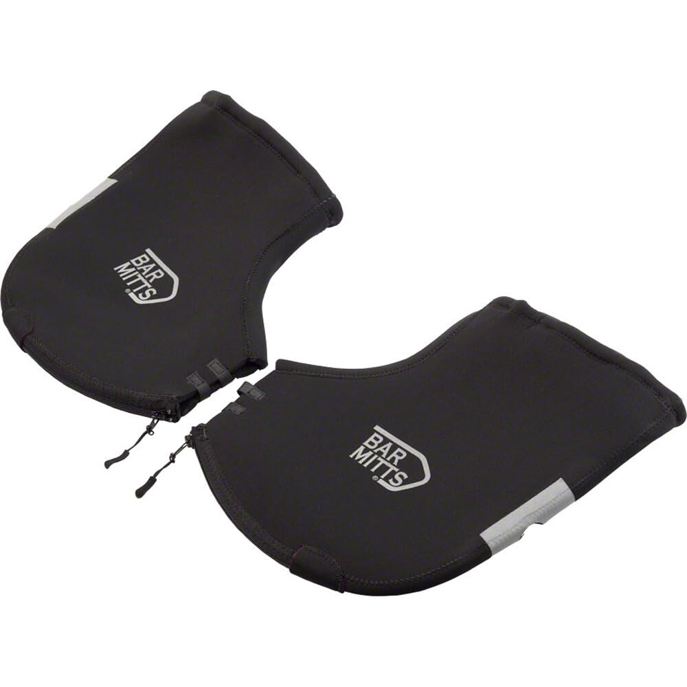 Bar Mitts Cold Weather Mountain/Commuter Bike Neoprene Handlebar Mittens, Standard (No Bar End Openings), X-Large