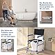 uyoyous toilettenstuhl für senioren, Duschstuhl mit Rollen bis 150KG, Toilettenrollstuhl mit 4 Feststellbaren Rollen, Verstellbarer Nachtstuhl mit Armlehnen für Senioren 56×52×106cm