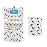 Lmbabter Removable Organizer Insert Baby Bag Organizer,Diaper Bag with 6 Total Pockets, Handbag & Tote Bag for Women Mommy Nurse (Whale)