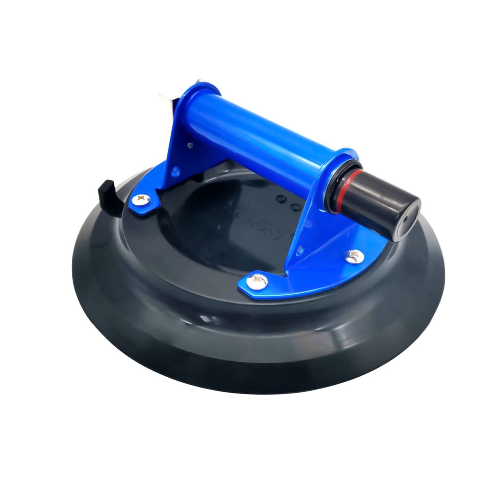 Seter bez szwu kamienia 10-calowa przyssawka próżniowa z trwałym metalowym uchwytem i pompą ABS do płytek szklanych Heavy Duty Lifter Carry Tool do granitu, kamienia, marmuru, płyty (Color : Black pl