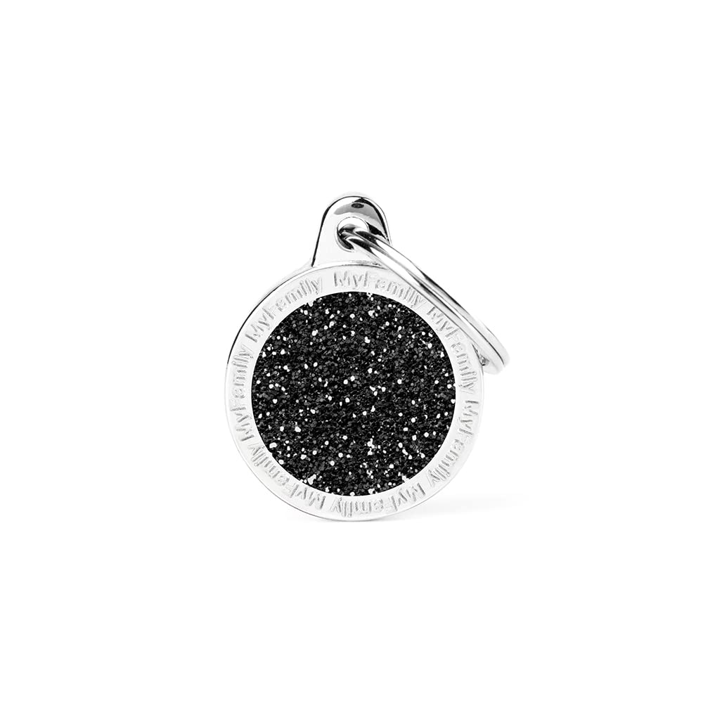 My Family Medaglietta Per Cane Personalizzata Made In Italy, Teschio Cerchio Piccolo Gold, Targhetta Cane Con Incisione Gratis, Smaltata A Mano In Metallo, Collezione Glam