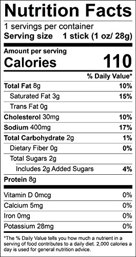 Mission Meats Hardwood Smoked Bacon Pork Sticks Antibiotic Free Gluten Free MSG Free Nitrate Nitrite Free All Natural Premium Pork Sticks (24 count)