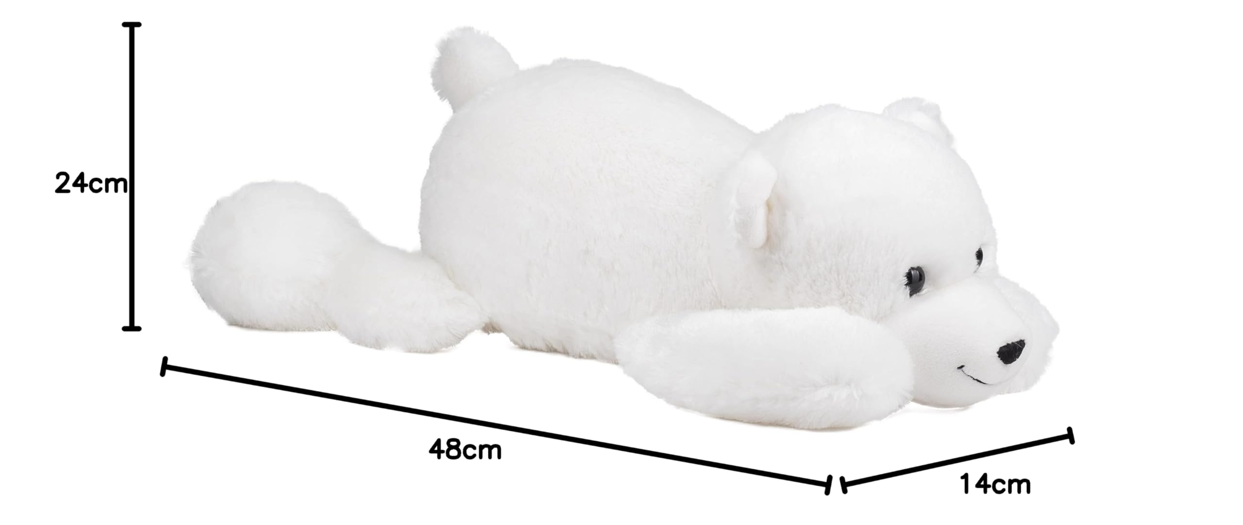 Schaffer 1373 Plüsch Eisbär Knut Knuddel, 48 cm, Weiß | Extra weich - Waschbar bei 30 °C - DIN EN 71 geprüft - Ab Geburt geeignet - Hochwertige Verarbeitung