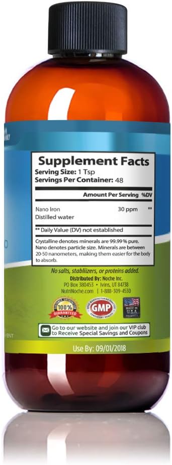 Liquid Iron Supplement for Women - High Potency Sublingual Iron Drops - Vegan Liquid - Tasteless Flavor - Premium Supplement for Men, Women & Kids - 8 Ounces - Nutrinoche - Image 6