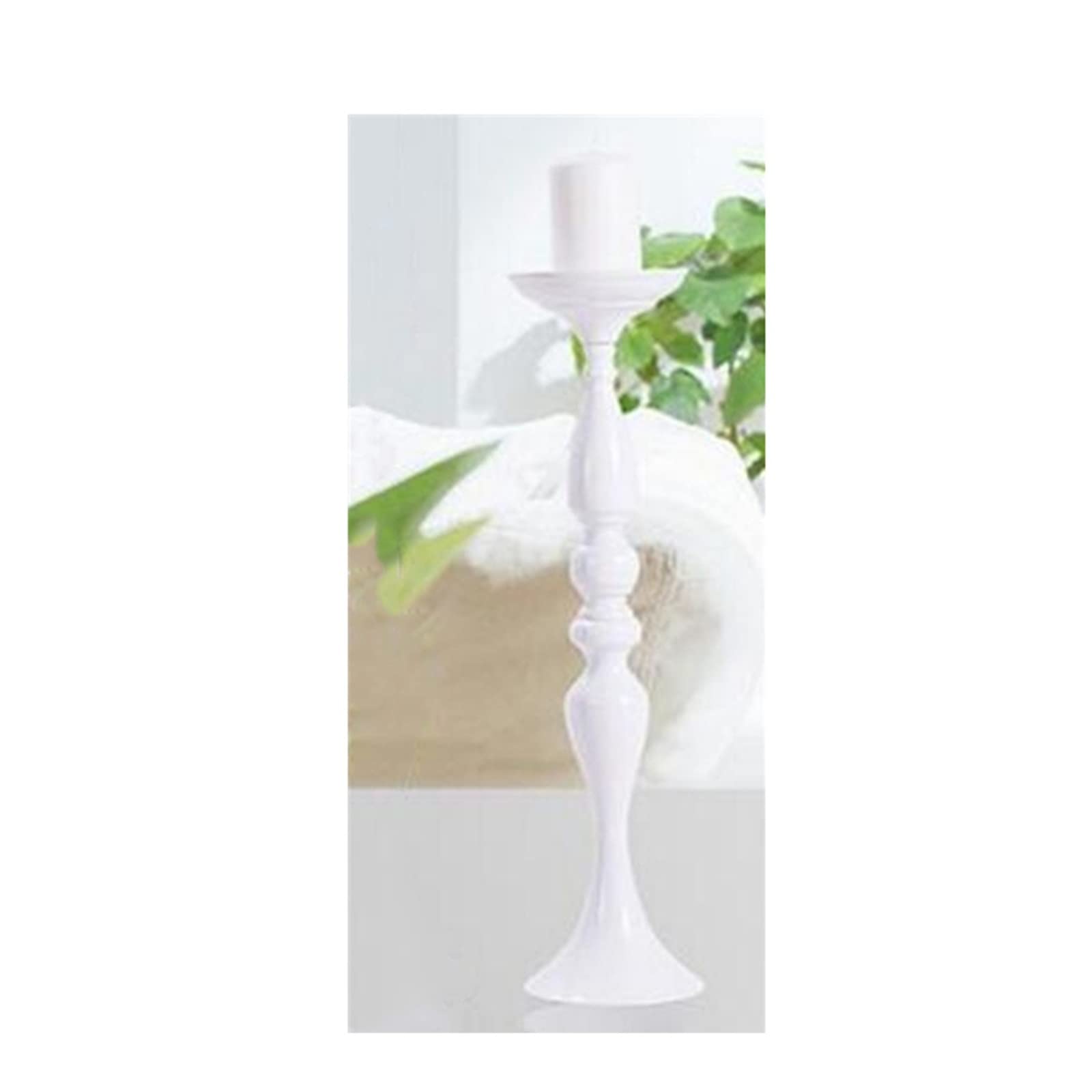 Bougeoir doré en métal centre de table décoration mariage chic 50cm