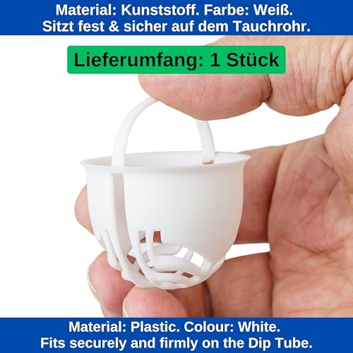 Haarsieb für Dusche, 1 Stück, Weiß, kompatibel mit Viega Tempoplex für Baureihe ab 2001-2006, Ersatz Tauchrohr Haarfang Dusche für Modell 6958.96, 625 221, Haarfilter Siebeinsatz Duschablauf Siphon
