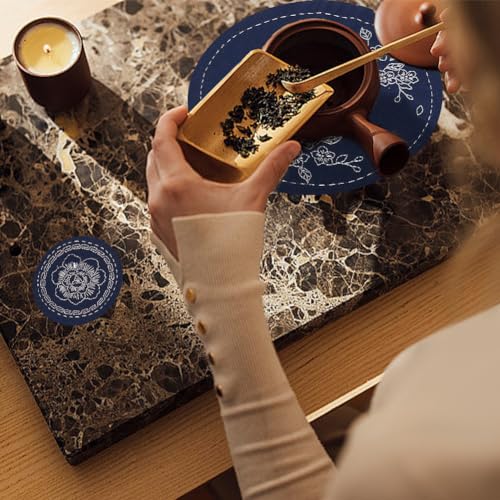 Image of WEBEEDY Sashiko Kit - DIY Tea Mat & Coaster Set With Thread & Needles for Beginners