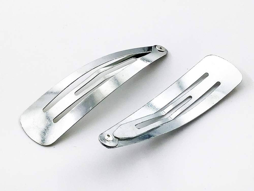 Amazon.co.jp: パッチンピン 50個 シルバー ヘアクリップ パーツ