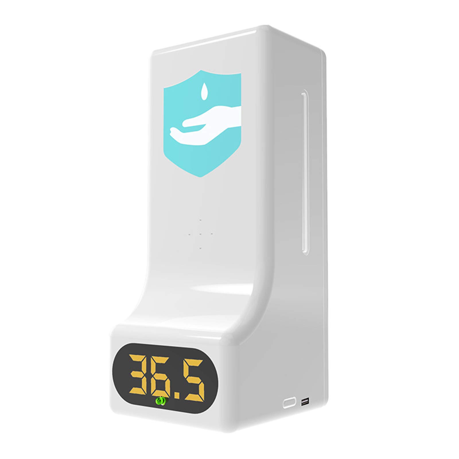 Termómetro Dispensador de desinfectante de Manos de jabón infrarrojo sin Contacto con Alarma, Capacidad de 1000 ml, para Lugares públicos, oficinas Escolares