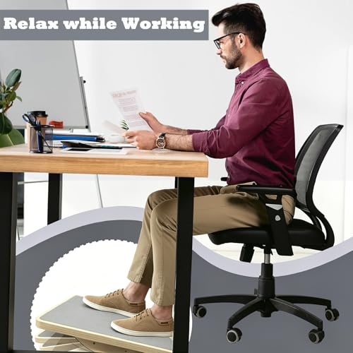 Image of Balance Board Wooden Wobble Board for Adults Anti-Slip Board for Physical Therapy & Core Strength, Ideal Balance Board for Standing Desk with Ankle Support