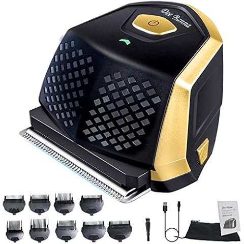 Dee Banna Hair Clipper, Cordless Electric Hair Trimmer, Mini Protable Head Shaver Barber Grooming Cutter Kit, Contain USB Cable and 9 Guide Combs Cover