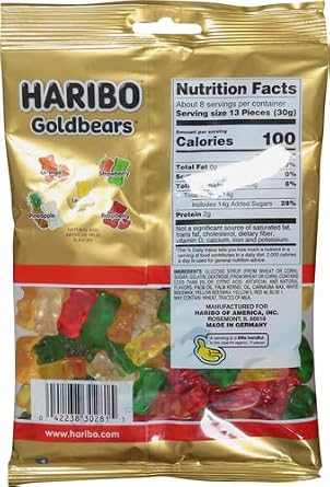 HARIBO Gummi Candy Original Goldbear 226.8 g Bag
