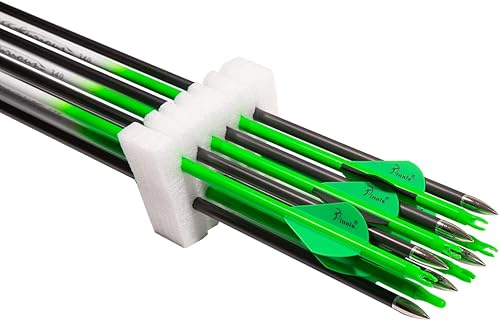 Miniatura 16 de Flecha de carbono de tiro con arco 28 29 30 pulgadas 300 340 350 400 columna vertebral práctica caza flechas para arco recurvo compuesto 12