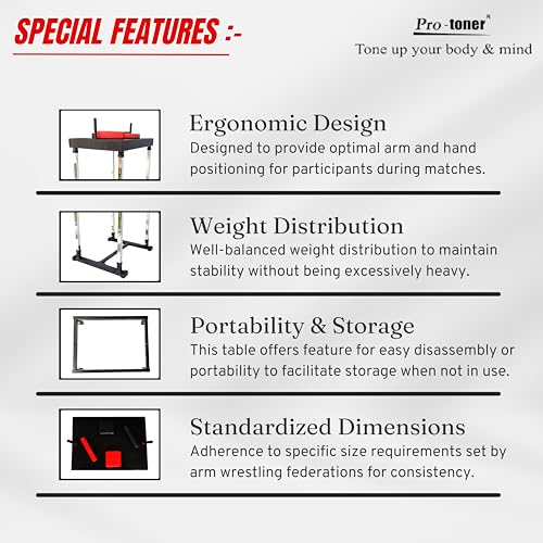 Image of Protoner Arm Wrestling Battle Table, Standard Duo Training, Arm Fighting Competition, Competition Training Equipment Machine