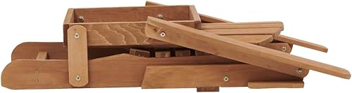 Miniatura 8 de Silla Adirondack plegable clásica de madera de gran tamaño para jardín, patio y patio trasero, respaldo y asiento premontados, diseño resistente,