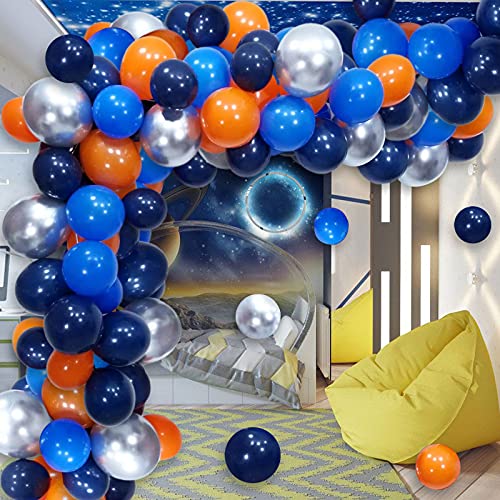 Kit per arco a palloncino blu, 73 pezzi, arancione...