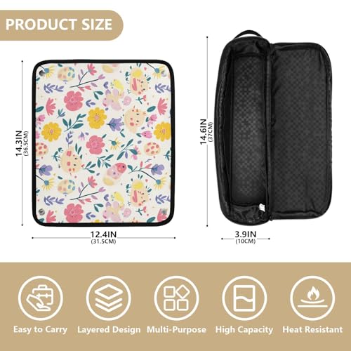 Adorable Chicks Marble Hair Tools Travel Bag Heat Resistant Mat for Irons Straighteners Curling Iron Hair Care Accessories Portable Organizer Bag miniatura 4