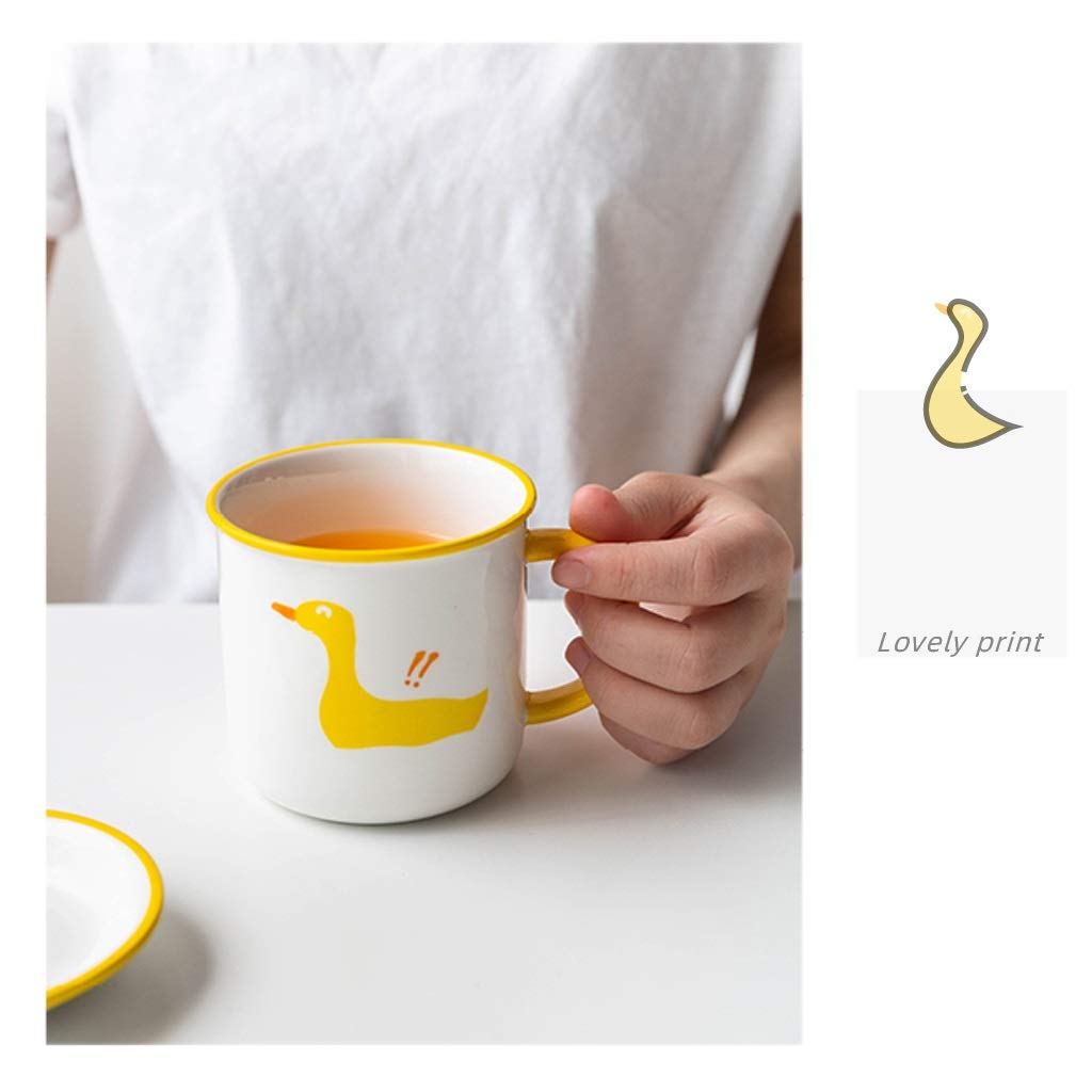 Kaffeetasse Keramik-Kaffeetasse mit Henkel Bedruckte Tassen Einfache kreative Wasser-/Milch-/Tee-/Lattee-Tassen (B)