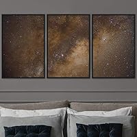 3 Piece Framed Canvas Wall Art Starry Sky Canvas Prints Home Artwork Decoration for Living Room,Bedroom - 16
