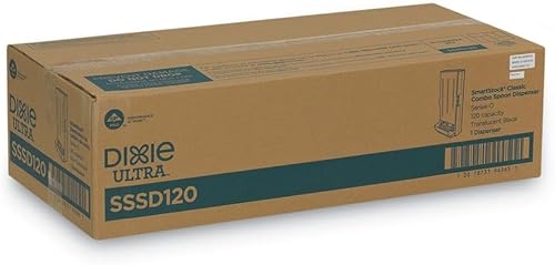 Miniatura 3 de Despachador de utensilios, cucharas Dixie SSSD120 SmartStock, 10 x 8.75 x 24.5 Pulgadas, color gris translúcido