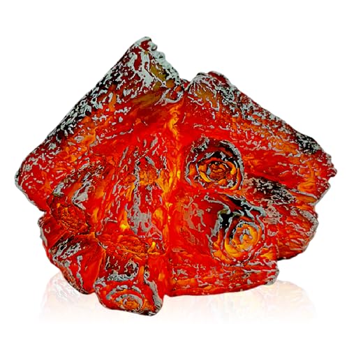 Flammenloses Kaminlicht, Holzkohle LED Lampe, LED Holzkohle brennende Lampe, Batteriebetriebene 3D Simulierte Holzkohle Lampe, Flammenlose Simulation Flamme Für Festival Weihnachten Home Ornament