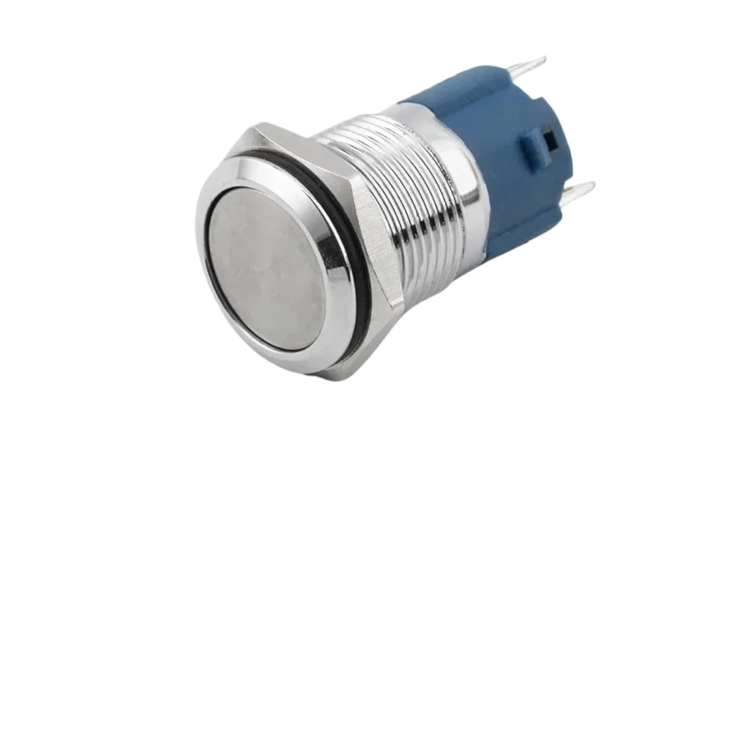 1pc 16mm 10A 250V Metal Anti-Vandal Panel Mount Self Reset Lock Push Button Switch Momentary Latching On Off Pushbutton(Flat Head,Momentary)