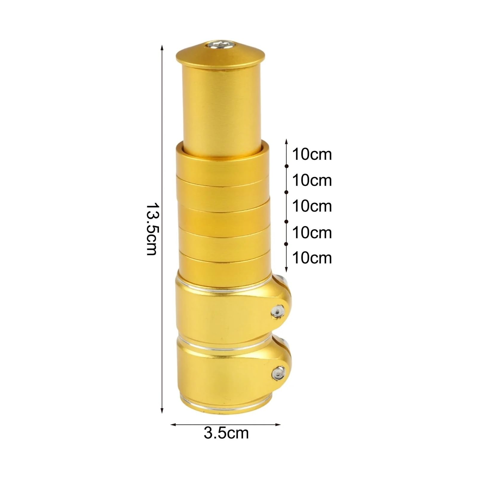 Yvxotrxnk Adjustable für Bikle Handlebar Stem Riser Extender für Long Distance Riding, 28,6 mm MTB Road Bike Head Up Riser Adapterter, nierdzewny Aluminum Alloy Height Adjustable Handlebar Raiser