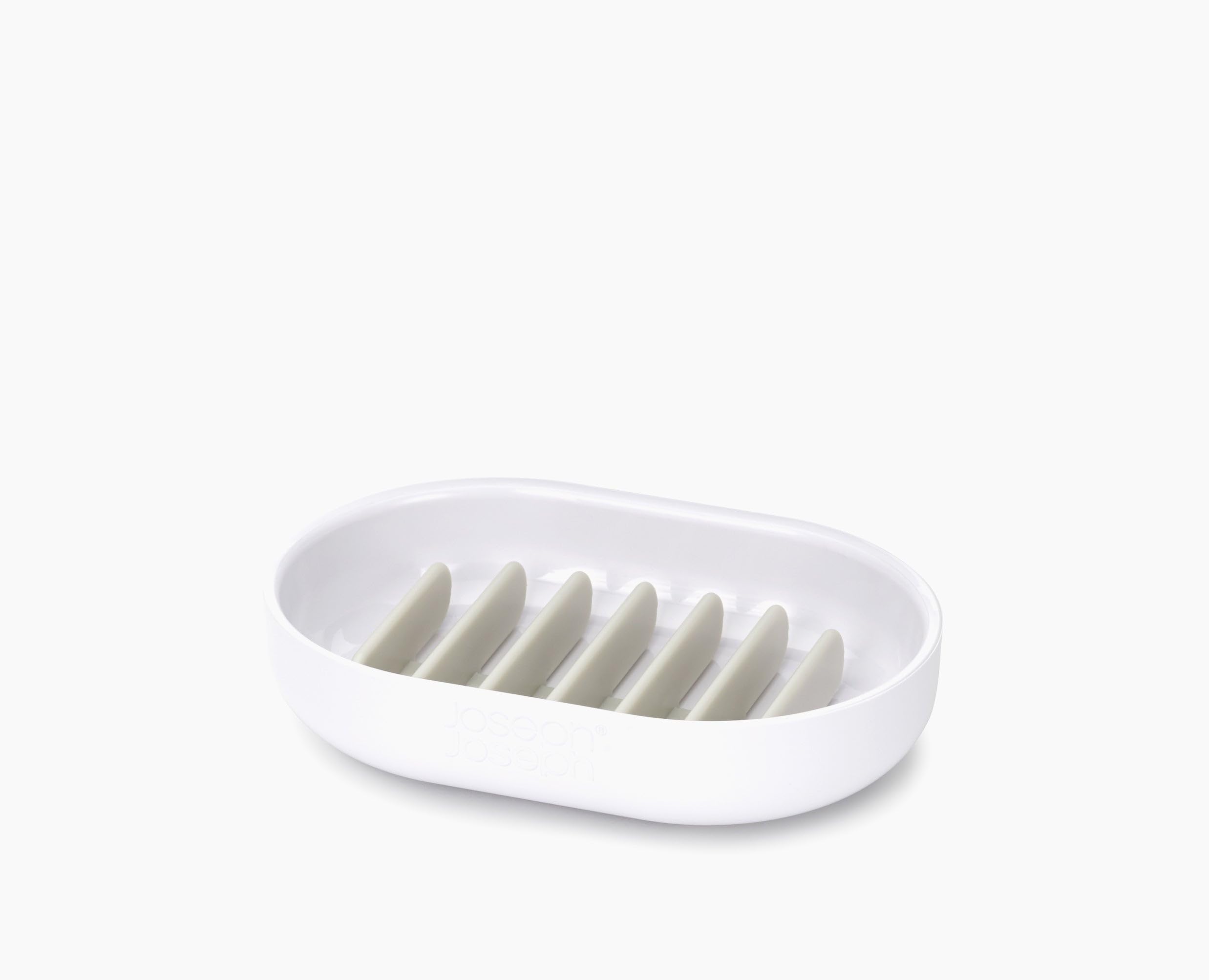 Joseph Joseph Premium Duo Quick-Drain Soap Dish – Compact Non-Slip Bathroom Sink Tray with Removable Rack – Hygienic Soap Holder for Bar Soaps, Easy to Clean & Drains Water to Prevent Dissolving