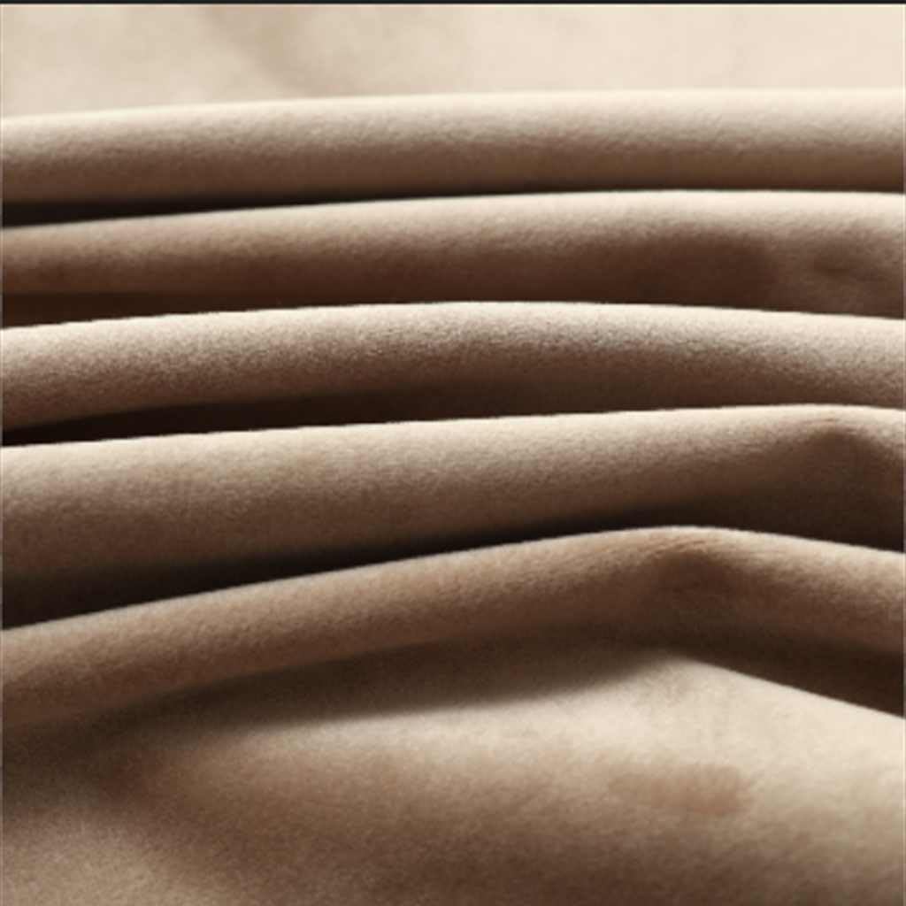 vidaXL Blackout Curtains 2 Pcs - Beige Velvet Window Blinds with Rings - 54" x 63" - 85% Light Blocking, Machine Washable Drapes for Bedroom, Living Room, Office