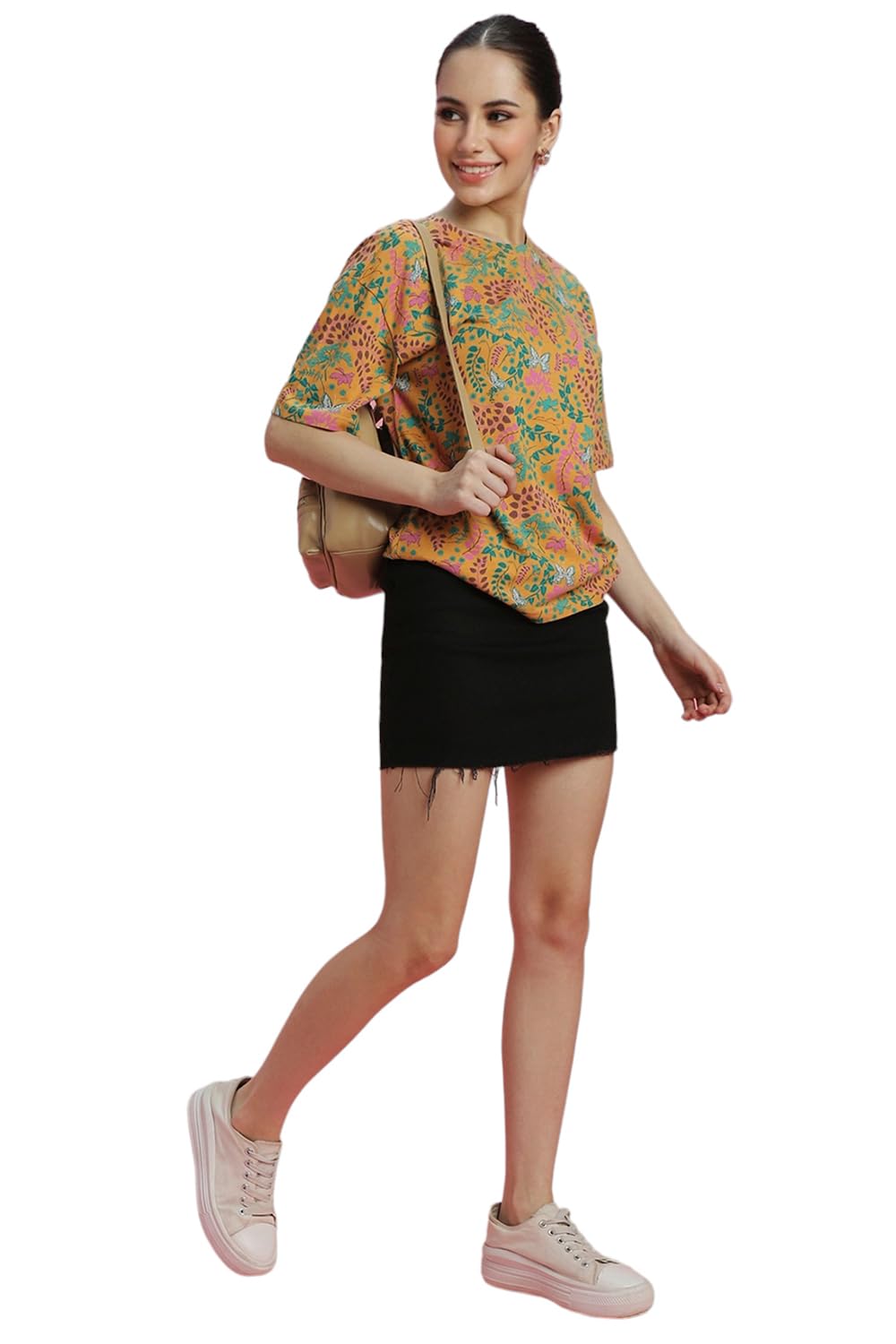 FOREVER 21 Womens Floral Oversized Blouson