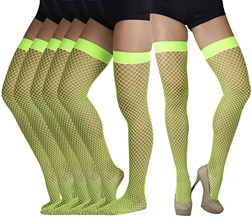 Image of ToBeInStyle Womens Versitile and Stylish Every-day Fishnet Thigh Highs